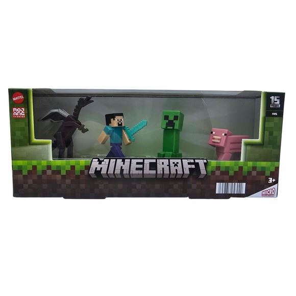 Mattel Other - [MATTEL] Minecraft Micro Collection Kids Multicolor Ender Dragon Steve Creeper